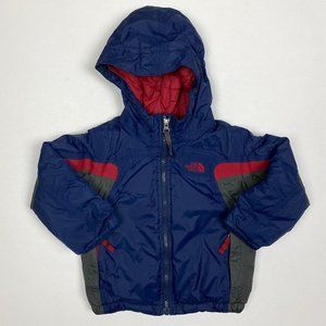 The North Face Boys Blue Red Gray Winter Coat 3T